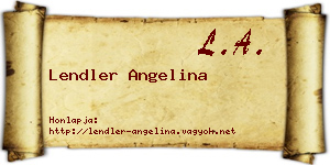 Lendler Angelina névjegykártya